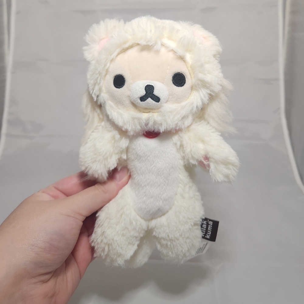 Like New 8" Rilak Kuma Beige Bear in Cat Costume San-X Plush Stuffed Animal